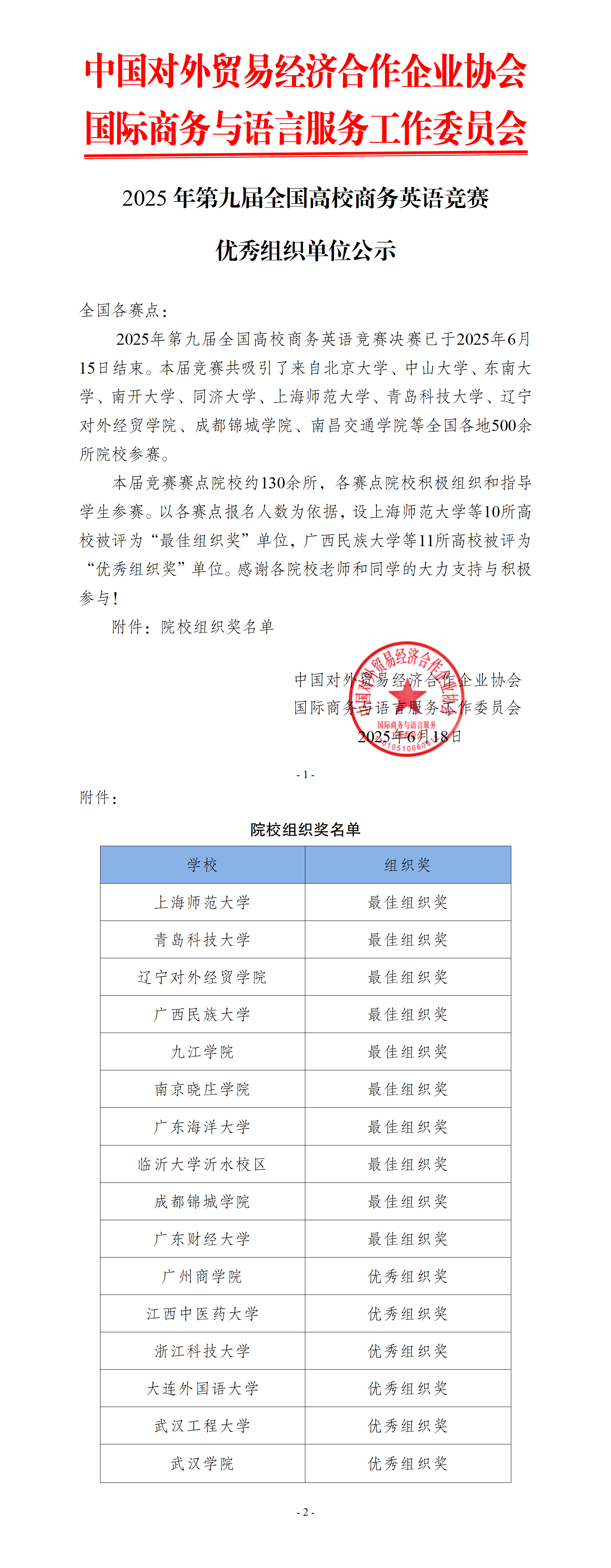 【优秀组织单位公示】2025年第九届全国高校商务英语竞赛优秀组织单位公示_01.png