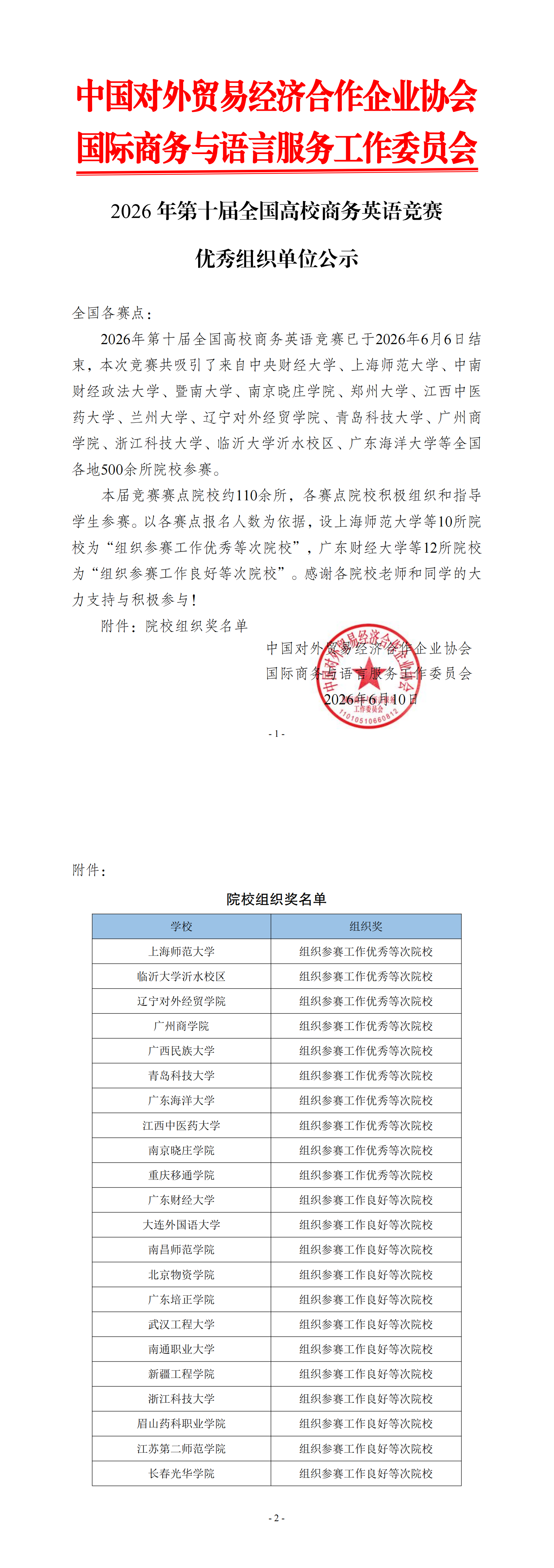 【优秀组织单位公示】2026年第十届全国高校商务英语竞赛_00.png